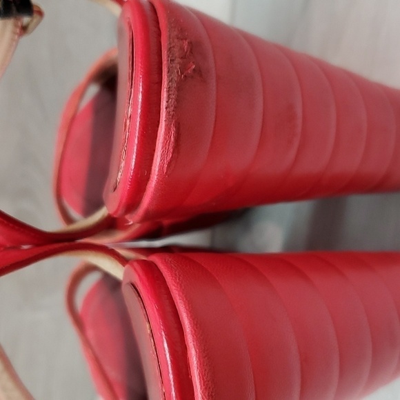 Fendi Womens Leather Wedge Sandals shoes sz 39/8 - Picture 9 of 14